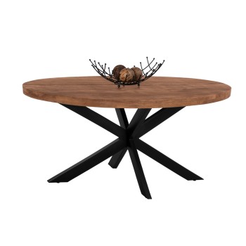 Dining Table Oval LEVINHO FK8482.11 solid mango wood 160x90x77H