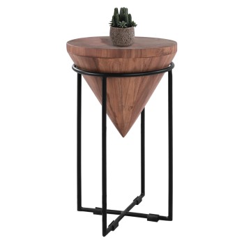 Side coffee table FK8217.11 solid acacia trunk Φ31X53Η