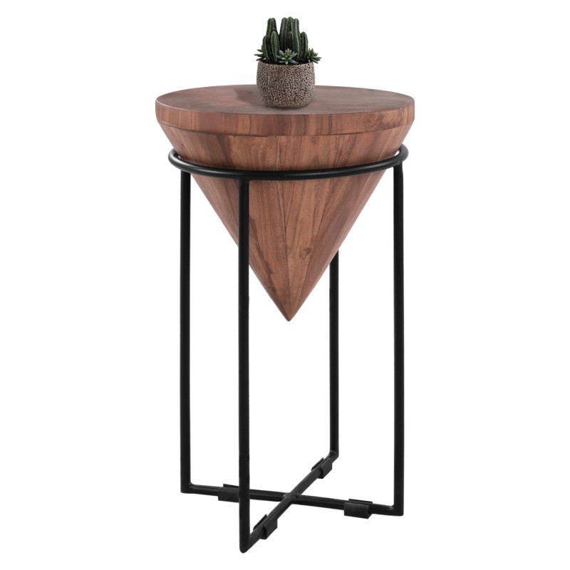 Side coffee table FK8217.11 solid acacia trunk Φ31X53Η
