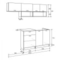 KITCHEN UNIT MELAMINE SONAMA-WHITE FK2442 200x46-29.2cm. KITCHEN UNIT MELAMINE SONAMA-WHITE FK2442 200x46-29.2cm.