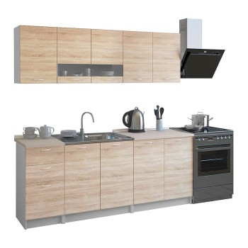 KITCHEN UNIT MELAMINE SONAMA-WHITE FK2443 200x46-29.2 cm.