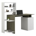 DESK WITH BOOKCASE ROCHELL MELAMINE OLIVE GREY WHITE COLOR 146,3x55x128,8Hcm.FK8886.11 DESK WITH BOOKCASE ROCHELL MELAMINE OLIVE GREY WHITE COLOR 146,3x55x128,8Hcm.FK8886.11