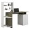 DESK WITH BOOKCASE ROCHELL MELAMINE OLIVE GREY WHITE COLOR 146,3x55x128,8Hcm.FK8886.11