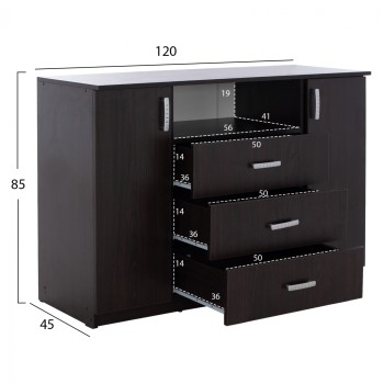 ΜΠΟΥΦΕΣ ΜΕ 2 ΝΤΟΥΛΑΠΙΑ Κ 3 ΣΥΡΤΑΡΙΑ ADLER WENGE FK2430.02 120X45X85Y εκ. ΜΠΟΥΦΕΣ ΜΕ 2 ΝΤΟΥΛΑΠΙΑ Κ 3 ΣΥΡΤΑΡΙΑ ADLER WENGE FK2430.02 120X45X85Y εκ.