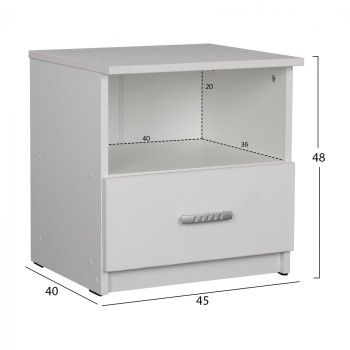 ΚΟΜΟΔΙΝΟ ADLER ΜΕΛΑΜΙΝΗΣ ΛΕΥΚΟ FK2431.03 45x40x48 εκ. ΚΟΜΟΔΙΝΟ ADLER ΜΕΛΑΜΙΝΗΣ ΛΕΥΚΟ FK2431.03 45x40x48 εκ.