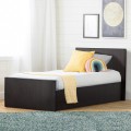 MELAMINE BED FOR MATTRESS 90X200cm. WENGE FK2433.02
