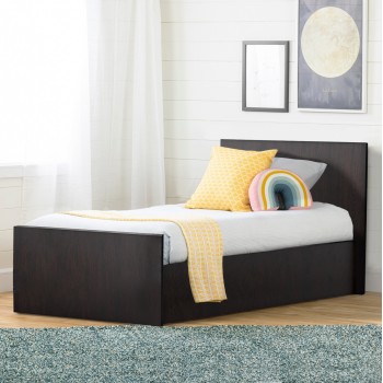 MELAMINE BED FOR MATTRESS 90X200cm. WENGE FK2433.02 MELAMINE BED FOR MATTRESS 90X200cm. WENGE FK2433.02