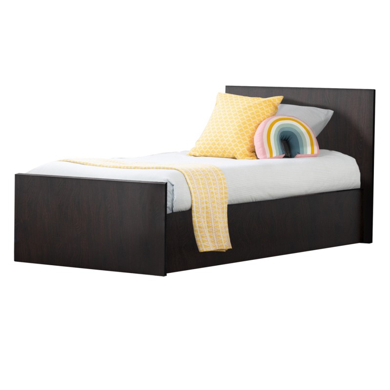 MELAMINE BED FOR MATTRESS 90X200cm. WENGE FK2433.02