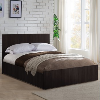MELAMINE BED FOR MATTRESS 160Χ200cm. WENGE FB92432.02 MELAMINE BED FOR MATTRESS 160Χ200cm. WENGE FB92432.02