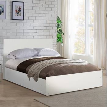ADLER MELAMINE BED FOR MATTRESS 160Χ200cm. WHITE FK2432.03 ADLER MELAMINE BED FOR MATTRESS 160Χ200cm. WHITE FK2432.03