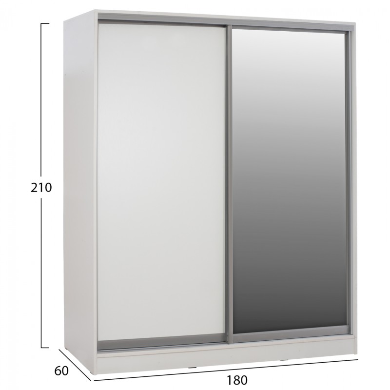 ΝΤΟΥΛΑΠΑ ADLER ΜΕΛΑΜΙΝΗΣ ΛΕΥΚΗ ΜΕ ΚΑΘΡΕΠΤΗ FK2437.03 180X60X210Υεκ. ΝΤΟΥΛΑΠΑ ADLER ΜΕΛΑΜΙΝΗΣ ΛΕΥΚΗ ΜΕ ΚΑΘΡΕΠΤΗ FK2437.03 180X60X210Υεκ.