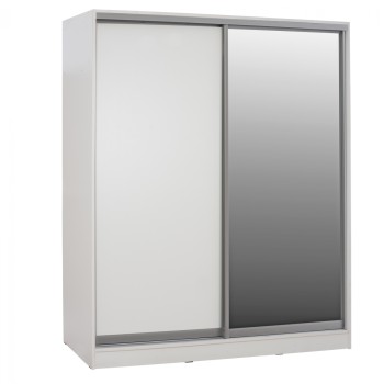 ΝΤΟΥΛΑΠΑ ADLER ΜΕΛΑΜΙΝΗΣ ΛΕΥΚΗ ΜΕ ΚΑΘΡΕΠΤΗ FK2437.03  180X60X210Υεκ.