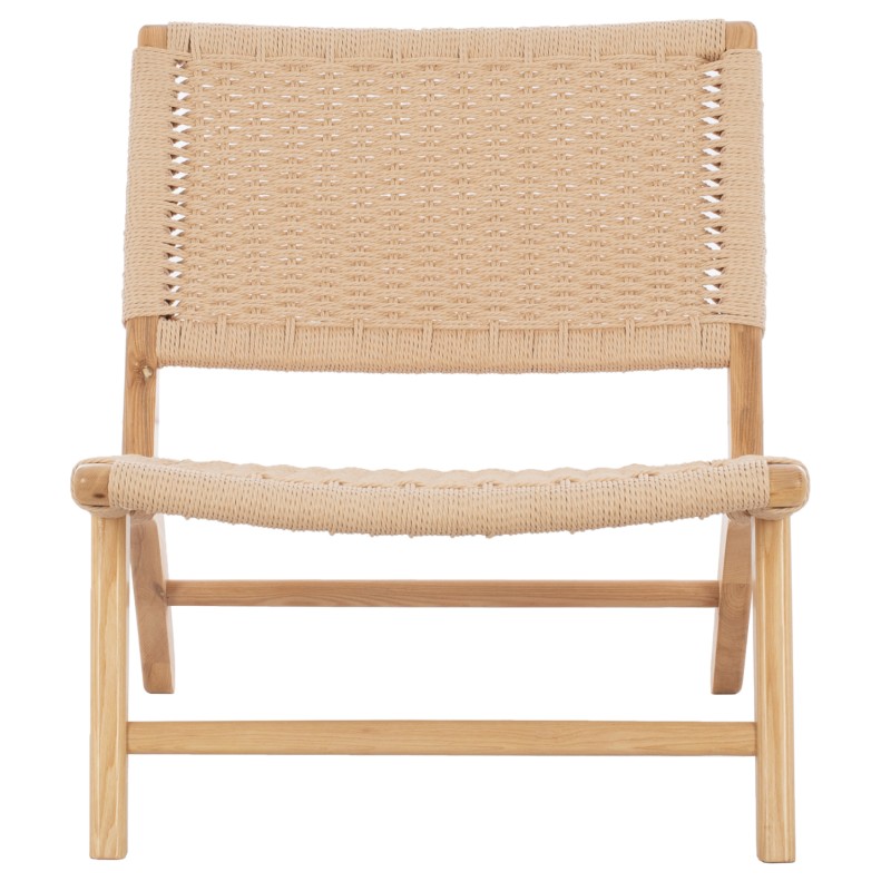 FK8917.01 armchair ANIKA indoors wooden rope-knitted 67,5x75x73,5H