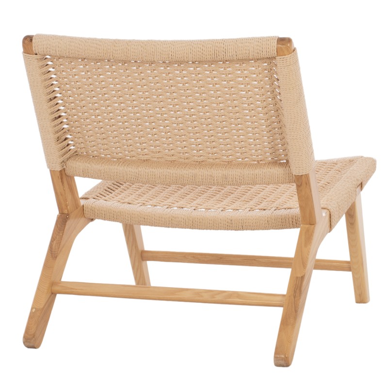 FK8917.01 armchair ANIKA indoors wooden rope-knitted 67,5x75x73,5H
