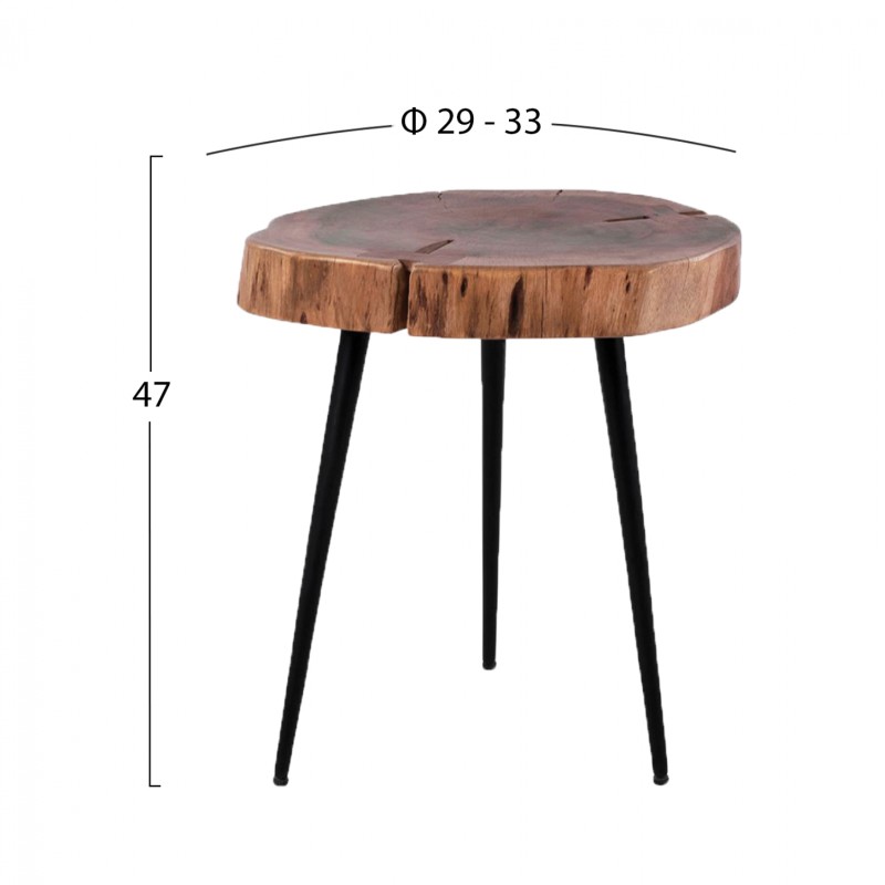 3-LEG COFFEE TABLE PAXTON FK8369.11 SOLID ACACIA NATURAL 3-LEG COFFEE TABLE PAXTON FK8369.11 SOLID ACACIA NATURAL