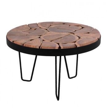 Coffee Table TIMOTHY FK8366.11 Solid ACACIA Φ73x45H