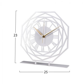 METAL TABLE CLOCK FK7468.02 25x23 cm. METAL TABLE CLOCK FK7468.02 25x23 cm.