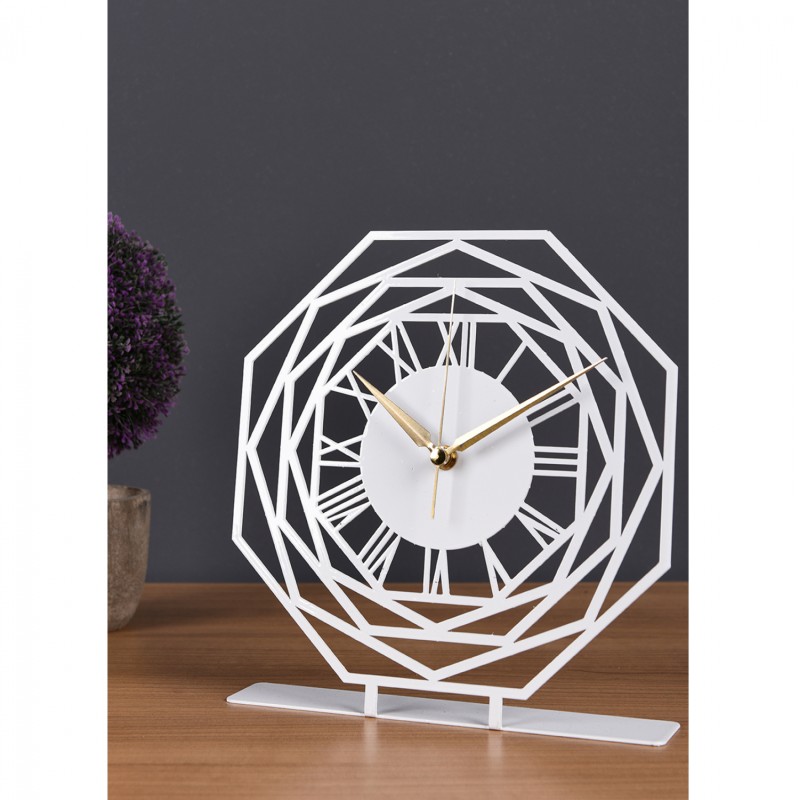METAL TABLE CLOCK FK7468.02 25x23 cm. METAL TABLE CLOCK FK7468.02 25x23 cm.