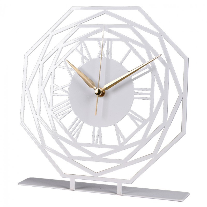 METAL TABLE CLOCK FK7468.02 25x23 cm. METAL TABLE CLOCK FK7468.02 25x23 cm.