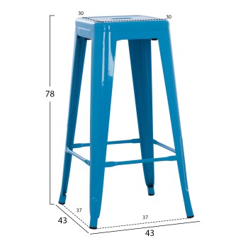 ΣΚΑΜΠΟ BAR ΜΕΤΑΛΛΙΚΟ MELITA ΣΕ ΜΠΛΕ FK8642.08 43x43x78 εκ. ΣΚΑΜΠΟ BAR ΜΕΤΑΛΛΙΚΟ MELITA ΣΕ ΜΠΛΕ FK8642.08 43x43x78 εκ.