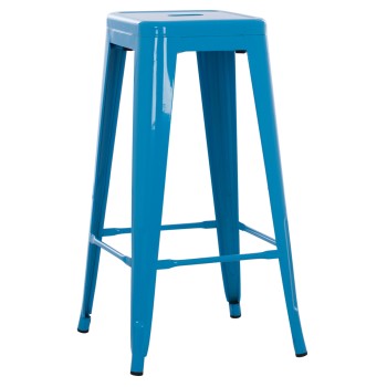 ΣΚΑΜΠΟ BAR ΜΕΤΑΛΛΙΚΟ MELITA ΣΕ ΜΠΛΕ FK8642.08 43x43x78 εκ.