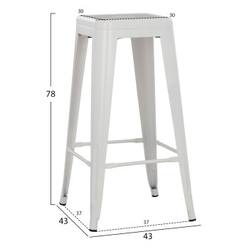 ΣΚΑΜΠΟ BAR ΜΕΤΑΛΛΙΚΟ MELITA ΣΕ ΛΕΥΚΟ ΜΑΤ FK8642.21 43x43x78 εκ. ΣΚΑΜΠΟ BAR ΜΕΤΑΛΛΙΚΟ MELITA ΣΕ ΛΕΥΚΟ ΜΑΤ FK8642.21 43x43x78 εκ.