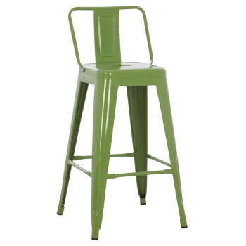 ΣΚΑΜΠΟ ΜΕΣΑΙΟΥ ΥΨΟΥΣ ΜΕΤΑΛΛΙΚΟ MELITA ΣΕ LIGHT OLIVE GREEN FK8574.13 42x42x98 εκ.
