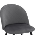 Dining Chair FK8731.11 with metallic legs & Grey velvet Dining Chair FK8731.11 with metallic legs & Grey velvet
