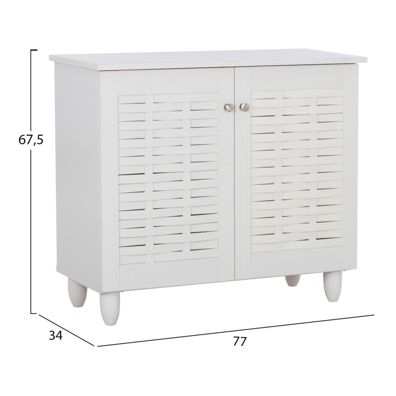SHOE CABINET CASSIOPE MELAMINE WHITE WITH LEGS 77Χ34Χ67.5Hcm.FK2208.05 SHOE CABINET CASSIOPE MELAMINE WHITE WITH LEGS 77Χ34Χ67.5Hcm.FK2208.05