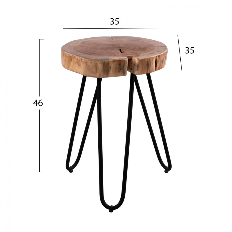 COFFEE TABLE OSLO FK8208.11 SOLID ACACIA 35X35X46H COFFEE TABLE OSLO FK8208.11 SOLID ACACIA 35X35X46H