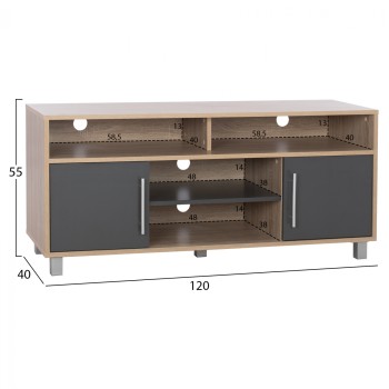 ΕΠΙΠΛΟ ΤΗΛΕΟΡΑΣΗΣ DANNA ΜΕΛΑΜΙΝΗΣ FK2202.04 SONAMA-ΓΚΡΙ 120x40x55 εκ. ΕΠΙΠΛΟ ΤΗΛΕΟΡΑΣΗΣ DANNA ΜΕΛΑΜΙΝΗΣ FK2202.04 SONAMA-ΓΚΡΙ 120x40x55 εκ.