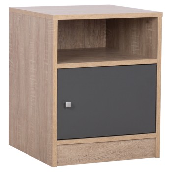 NIGHTSTAND MELAMINE MALORY SONOMA-GREY 40x40x50Hcm.FK2205.04