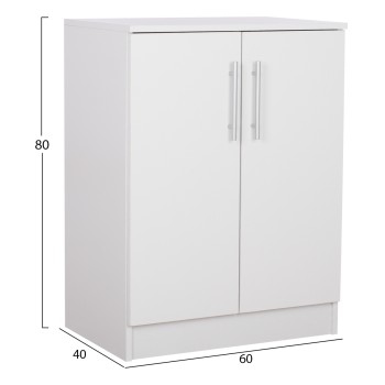 SHOE CABINET EMERIE MELAMINE WHITE 60x40x80Hcm.FK2206.05