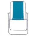 Beach chair with high back Foldable light blue FK5148 Metallic Beach chair with high back Foldable light blue FK5148 Metallic
