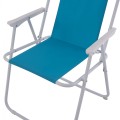 Beach chair with high back Foldable light blue FK5148 Metallic Beach chair with high back Foldable light blue FK5148 Metallic