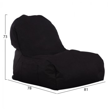 WATERPROOF POUF "CLOUD" FK5112.04 BLACK WITH UV PROTECTION 81x78x73H cm. WATERPROOF POUF "CLOUD" FK5112.04 BLACK WITH UV PROTECTION 81x78x73H cm.