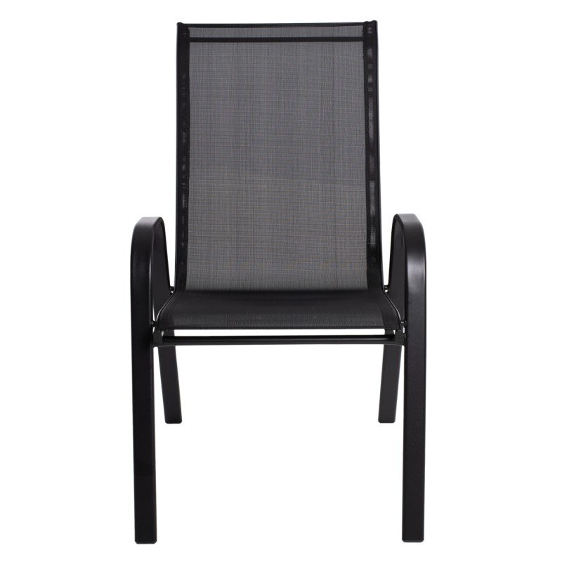 OUTDOOR ARMCHAIR LEON FK5000.03 BLACK METAL-BLACK TEXTILENE 55x77x95Hcm. OUTDOOR ARMCHAIR LEON FK5000.03 BLACK METAL-BLACK TEXTILENE 55x77x95Hcm.