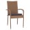 ARMCHAIR “ANISHA” METAL WITH BROWN-MOCHA WICKER AND SEAT CUSHION FK5685.02   56x60x94H CM.