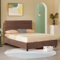 FK623.02 BROWN VELVET BED WITH STORAGE SPACE ELOISE FOR MATTRESS 160x200 cm. FK623.02 BROWN VELVET BED WITH STORAGE SPACE ELOISE FOR MATTRESS 160x200 cm.