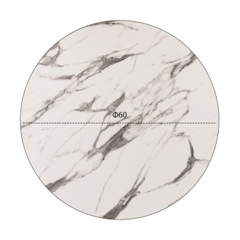 ΕΠΙΦΑΝΕΙΑ ΤΡΑΠΕΖΙΟΥ HPL FK5841.11 MARBLE WHITE-GREY Φ60 εκ. ΠΑΧΟΥΣ 12mm.
