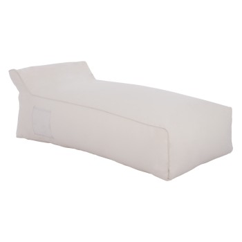 ΠΟΥΦ ΞΑΠΛΩΣΤΡΑ WADELIN FK5774.11 ΜΕ TEXTILINE ΛΕΥΚΟ 190x80x40-60Υ εκ.