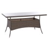 ΤΡΑΠΕΖΙ ΜΕΤΑΛΛΙΚΟ MINSK RATTAN ΓΚΡΙ FK5507.01 150x90x75Υ εκ.