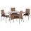 ΣΕΤ ΤΡΑΠΕΖΑΡΙΑΣ 5ΤΜΧ ΤΡΑΠ. 120Χ70 & ΠΟΛΥΘΡΟΝΕΣ WICKER RATTAN ΜΠΕΖ ΚΑΦΕ FK11711.32