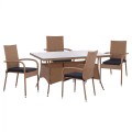 ΣΕΤ ΤΡΑΠΕΖΑΡΙΑΣ 5ΤΜΧ ΤΡΑΠ. 150Χ90 & ΠΟΛΥΘΡΟΝΕΣ WICKER RATTAN ΜΠΕΖ ΚΑΦΕ FK11713.02 ΣΕΤ ΤΡΑΠΕΖΑΡΙΑΣ 5ΤΜΧ ΤΡΑΠ. 150Χ90 & ΠΟΛΥΘΡΟΝΕΣ WICKER RATTAN ΜΠΕΖ ΚΑΦΕ FK11713.02
