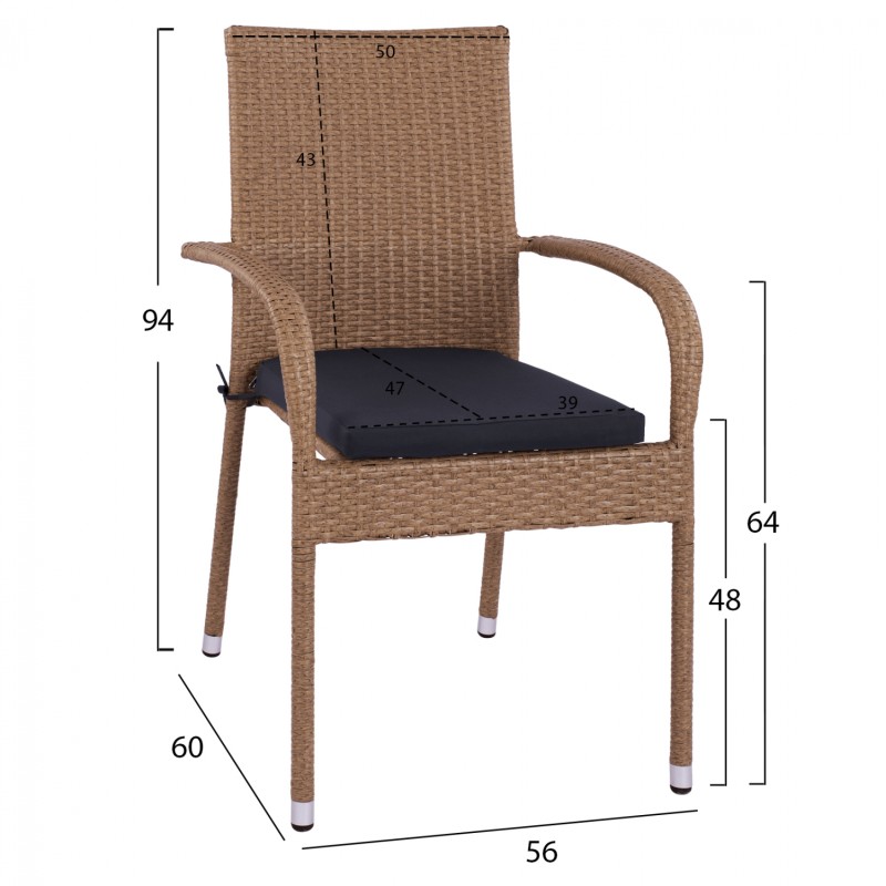 ΣΕΤ ΤΡΑΠΕΖΑΡΙΑΣ 5ΤΜΧ ΤΡΑΠ. 150Χ90 & ΠΟΛΥΘΡΟΝΕΣ WICKER RATTAN ΜΠΕΖ ΚΑΦΕ FK11713.02 ΣΕΤ ΤΡΑΠΕΖΑΡΙΑΣ 5ΤΜΧ ΤΡΑΠ. 150Χ90 & ΠΟΛΥΘΡΟΝΕΣ WICKER RATTAN ΜΠΕΖ ΚΑΦΕ FK11713.02