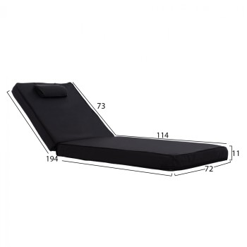 ΜΑΞΙΛΑΡΙ ΞΑΠΛΩΣΤΡΑΣ TEXTILENE 600gr/m2 2X1 SIFNOΜΑΥΡΟ FK11237.05T 194x70x11 εκ. ΜΑΞΙΛΑΡΙ ΞΑΠΛΩΣΤΡΑΣ TEXTILENE 600gr/m2 2X1 SIFNOΜΑΥΡΟ FK11237.05T 194x70x11 εκ.