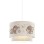 PENDANT CEILING LAMP BALOO FK7572.01 KIDS’ ROOM DOUBLE DRUM SHADE WITH ELEPHANT FIGURES- WHITE