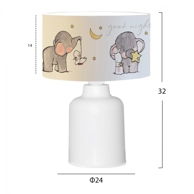 CHILDREN'S TABLE LAMP BALOO FK7577.01 ANIMAL FIGURES Φ24x32H cm. CHILDREN'S TABLE LAMP BALOO FK7577.01 ANIMAL FIGURES Φ24x32H cm.