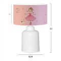 CHILDREN'S TABLE LAMP BALOO FK7577.03 PINK BALLERINA Φ24x32H cm. CHILDREN'S TABLE LAMP BALOO FK7577.03 PINK BALLERINA Φ24x32H cm.