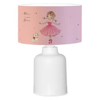 CHILDREN'S TABLE LAMP BALOO FK7577.03 PINK BALLERINA Φ24x32H cm.